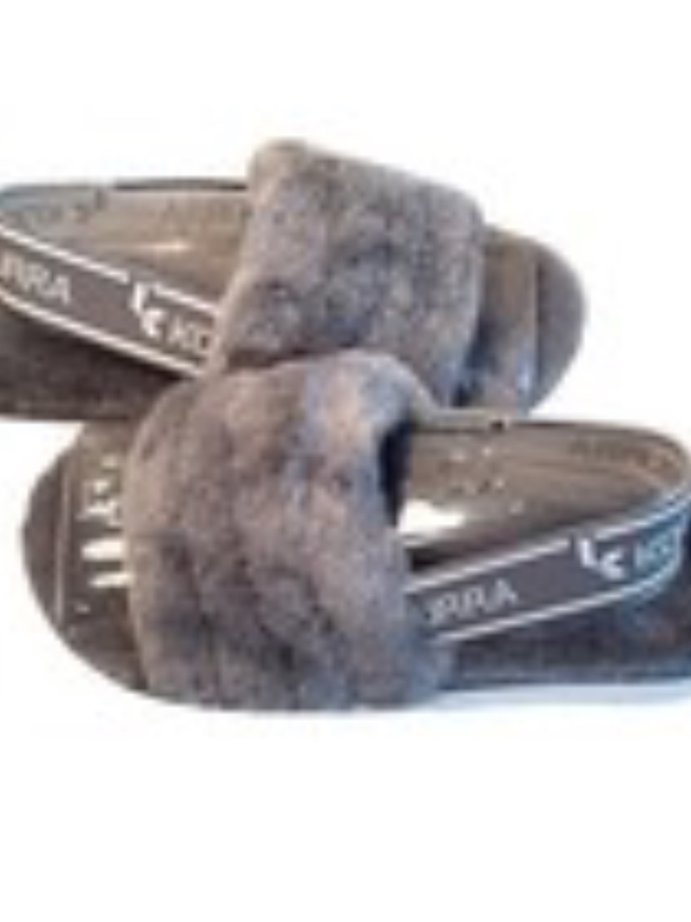 Ugg Girls Fuzz'n Gray Slides‎ Size 13 Toddler Sandals - Picture 2 of 8